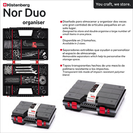 ORGANIZADOR DE HERRAMIENTAS KISTENBERG NOR DUO ORGANISER 39X49X13 image 1