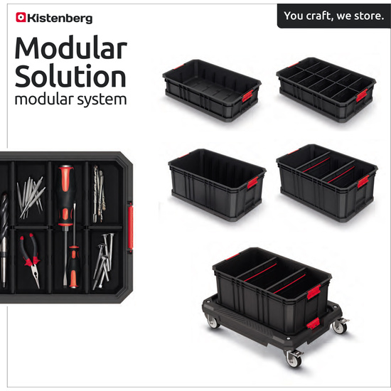 CESTA DE HERRAMIENTAS MODULAR KISTENBERG TOOLBOX 20 PLUS MODULAR SOLUTION MODULAR SYSTEM 32,9X52X21 image 1