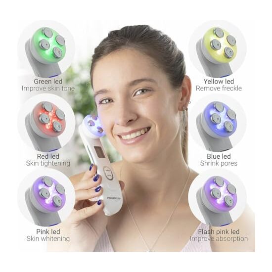 MASAJEADOR FACIAL CON RADIOFRECUENCIA, FOTOTERAPIA Y ELECTROESTIMULACIÓN WACE INNOVAGOODS image 7