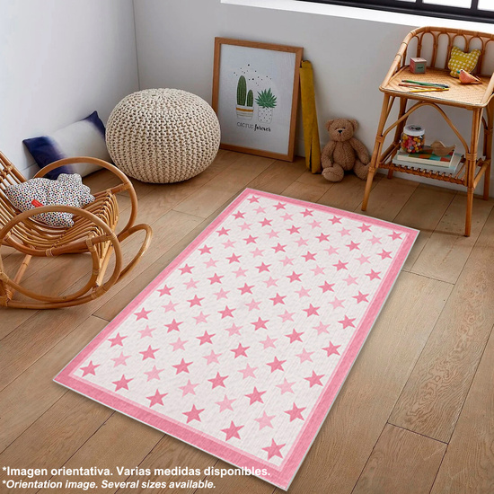 ALFOMBRA DE POLIESTER ESTAMPADA 80 X 120CM MODELO PINKREDSTARS MULTICOLOR image 5