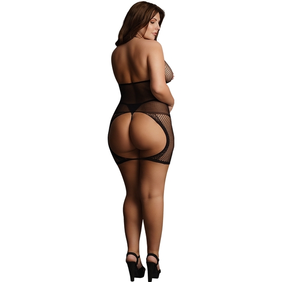 LE DESIR PEEK-A-BOO FISHNET DRESS image 1