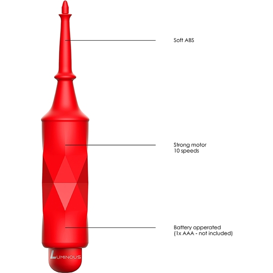 CIRCE - ABS BULLET WITH SILICONE SLEEVE - 10-SPEEDS - RED image 4