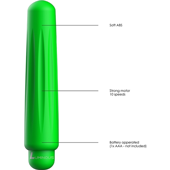 DELIA - ABS BULLET WITH SILICONE SLEEVE - 10-SPEEDS - GREEN image 4