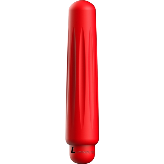 DELIA - ABS BULLET WITH SILICONE SLEEVE - 10-SPEEDS - RED image 0