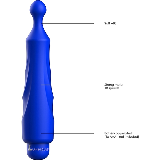 DIDO - ABS BULLET WITH SILICONE SLEEVE - 10-SPEEDS - ROYAL BLUE image 4