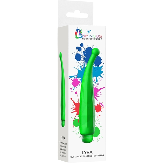 LYRA - ABS BULLET WITH SILICONE SLEEVE - 10-SPEEDS - GREEN image 1