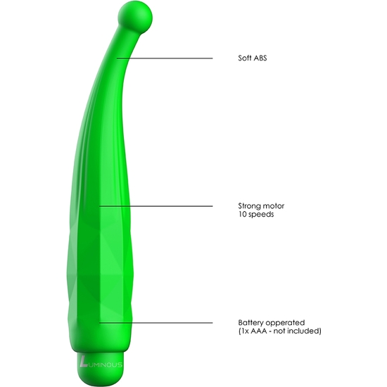 LYRA - ABS BULLET WITH SILICONE SLEEVE - 10-SPEEDS - GREEN image 4