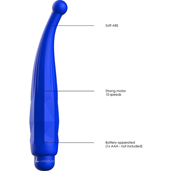 LYRA - ABS BULLET WITH SILICONE SLEEVE - 10-SPEEDS - ROYAL BLUE image 4