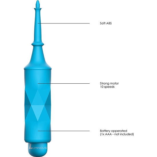 CIRCE - ABS BULLET WITH SILICONE SLEEVE - 10-SPEEDS - TURQUOISE image 4