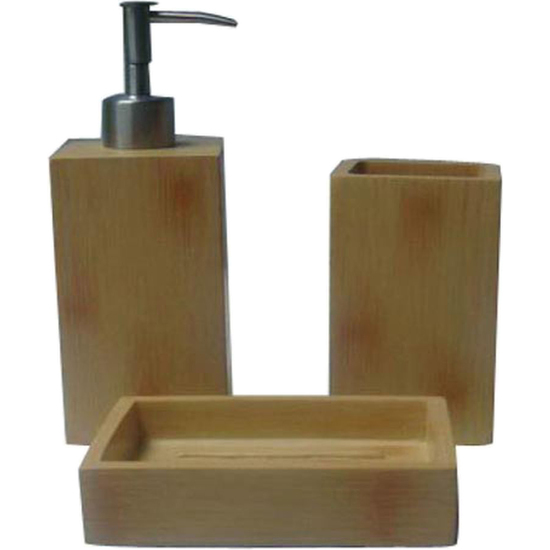 SET LAVABO BAMBOO MARRON image 0