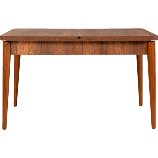 MESA DE COMEDOR CON OPCION DE ABRIRSE, PATAS DE MADERA WELLHOME. image 0