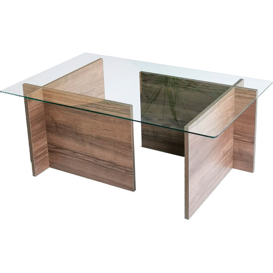 MESA DE CENTRO EN VIDRIO TEMPLADO WELLHOME. image 0