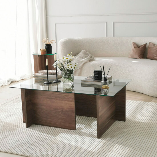 MESA DE CENTRO EN VIDRIO TEMPLADO WELLHOME. image 6