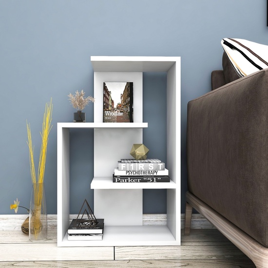 LIBRERÍA,100% TABLERO DE AGLOMERADO RECHAPADO EN MELAMINA, COLOR BLANCO image 1