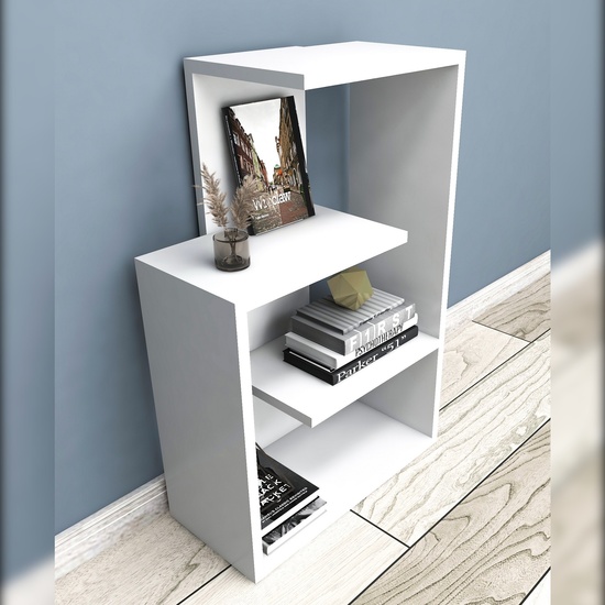 LIBRERÍA,100% TABLERO DE AGLOMERADO RECHAPADO EN MELAMINA, COLOR BLANCO image 2