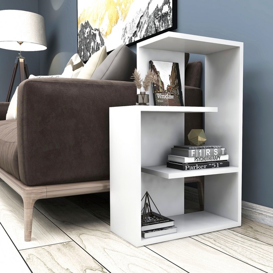 LIBRERÍA,100% TABLERO DE AGLOMERADO RECHAPADO EN MELAMINA, COLOR BLANCO image 3