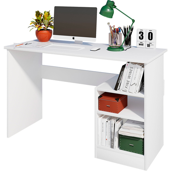 ESCRITORIO,100% TABLERO DE AGLOMERADO RECHAPADO EN MELAMINA, COLOR BLANCO image 0