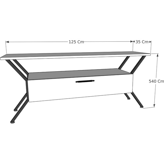 MESA TV,100% TABLERO DE AGLOMERADO RECHAPADO EN MELAMINA, COLOR AMARILLO
NEGRO image 1