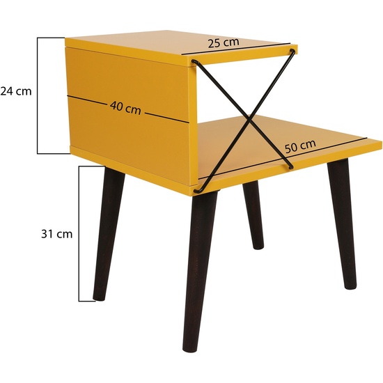 MESILLA,100% TABLERO DE AGLOMERADO RECHAPADO EN MELAMINA, COLOR AMARILLO image 1