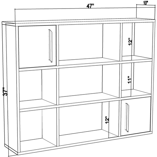 LIBRERÍA, 100% TABLERO DE AGLOMERADO RECHAPADO EN MELAMINA, COLOR ANTRACITA image 1