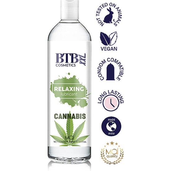 BTB LUBRICANTE BASE AGUA CANNABIS 250ML image 0