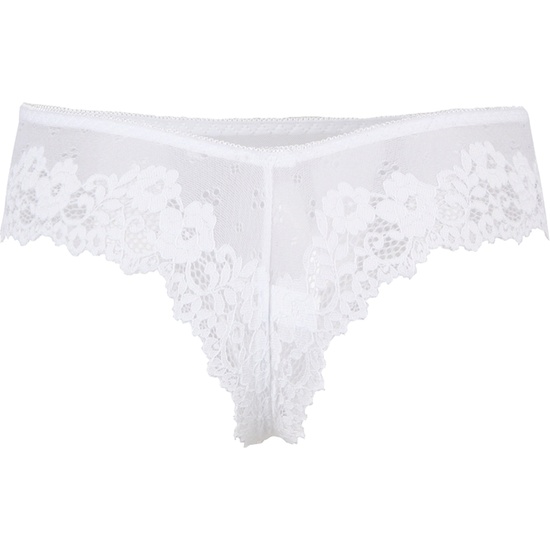 L-XL BRAGUITAS DE ENCAJE FLORAL SEXY BLANCO image 4