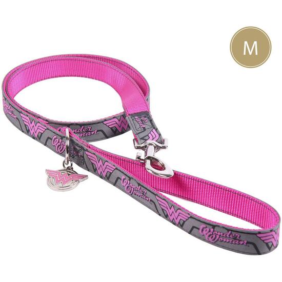 CORREA PARA PERROS M WONDER WOMAN DARK PINK image 0