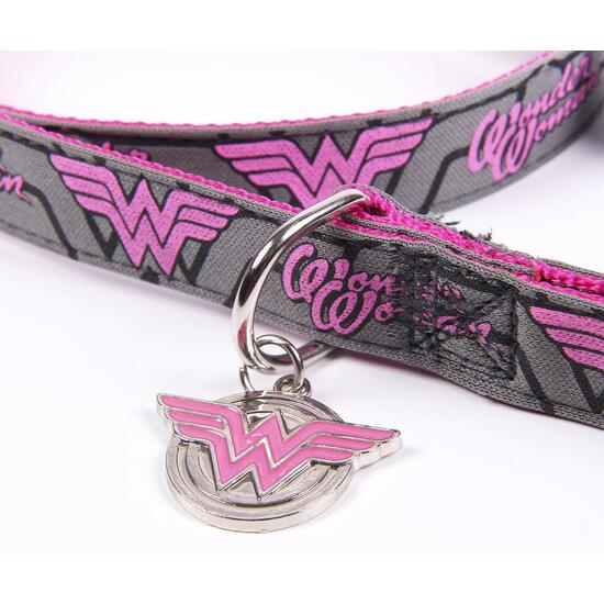 CORREA PARA PERROS M WONDER WOMAN DARK PINK image 1