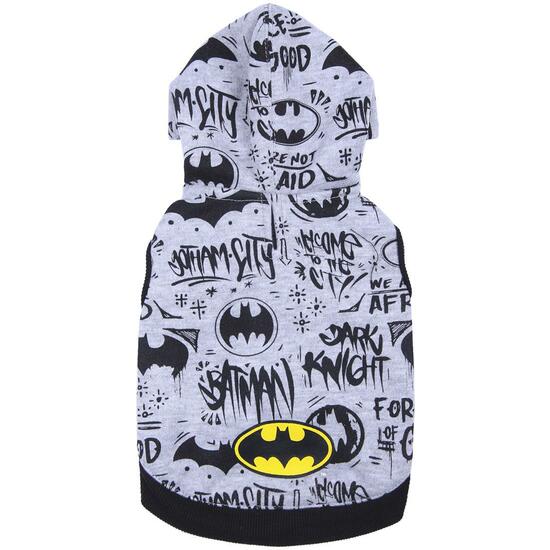 SUDADERA PARA PERRO XXS COTTON BRUSHED BATMAN BLACK image 1