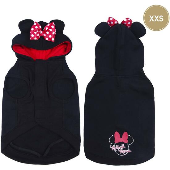 SUDADERA PARA PERRO XXS COTTON BRUSHED MINNIE BLACK image 0