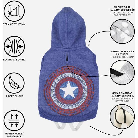 SUDADERA PARA PERRO XXS MARVEL BLUE image 5