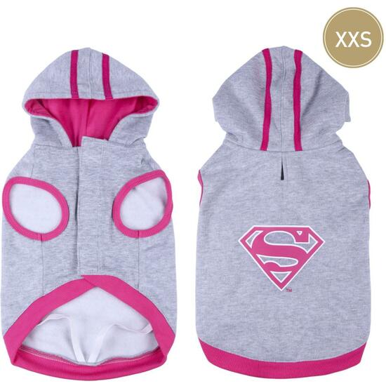 SUDADERA PARA PERRO XXS COTTON BRUSHED SUPERMAN GREY image 0