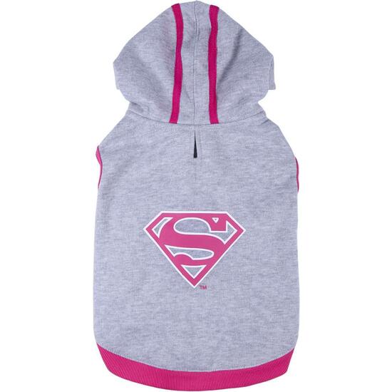 SUDADERA PARA PERRO XXS COTTON BRUSHED SUPERMAN GREY image 1