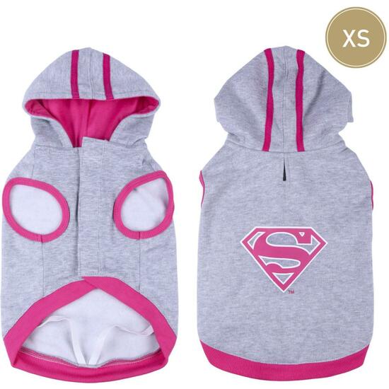 SUDADERA PARA PERRO XS COTTON BRUSHED SUPERMAN GREY image 0