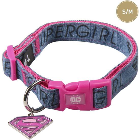 COLLAR PARA PERROS S/M SUPERMAN PINK image 0