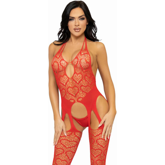 LEG AVENUE - NET SUSPENDER BODYSTOCKING - BLACK image 4