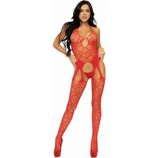 LEG AVENUE - NET SUSPENDER BODYSTOCKING - BLACK image 7