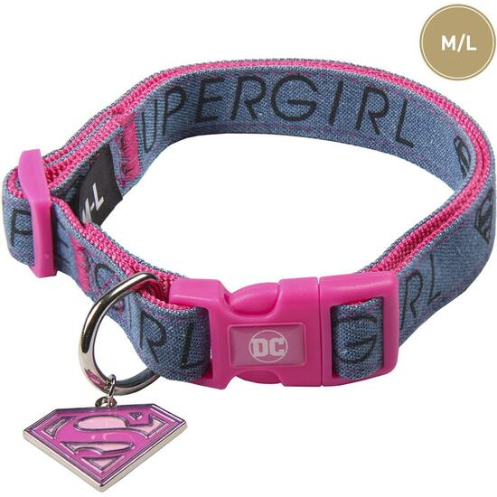 COLLAR PARA PERROS M/L SUPERMAN PINK image 0