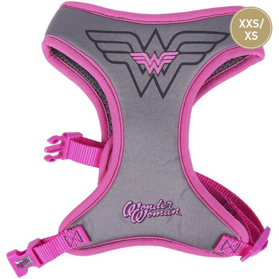 ARNÉS PARA PERROS XXS/XS WONDER WOMAN DARK PINK image 0