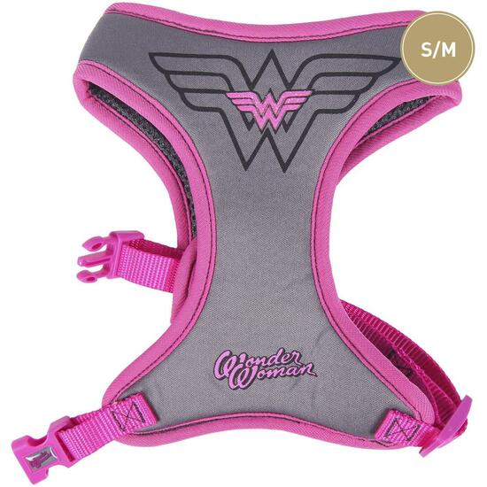 ARNÉS PARA PERROS S/M WONDER WOMAN DARK PINK image 0