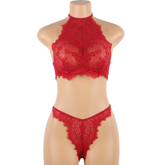 L-XL CONJUNTO TOP Y BRAGUITAS ROJO image 0