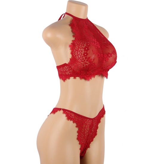 L-XL CONJUNTO TOP Y BRAGUITAS ROJO image 1