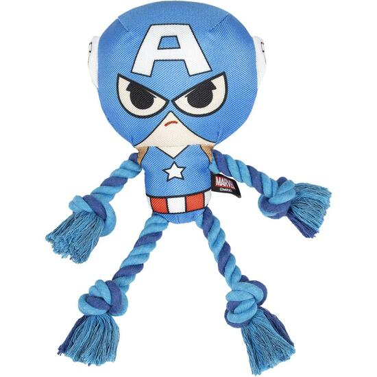 CUERDA DENTAL PARA PERRO AVENGERS CAPITAN AMERICA BLUE image 0