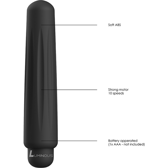 DELIA - ABS BULLET WITH SILICONE SLEEVE - 10-SPEEDS - BLACK image 4