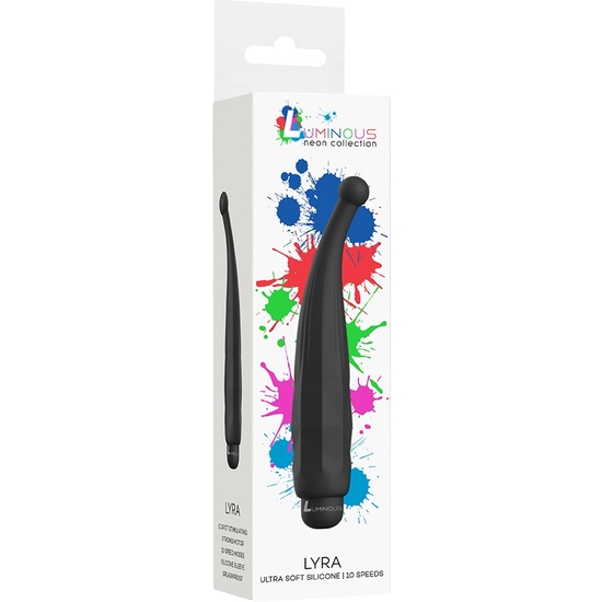 LYRA - ABS BULLET WITH SILICONE SLEEVE - 10-SPEEDS - BLACK image 1