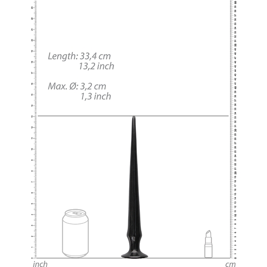 ASS SPIKE DILDO - 34 CM - BLACK image 2