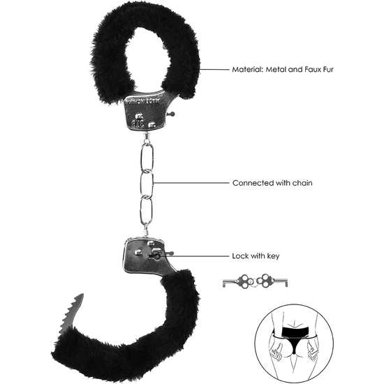 BEGINNERS FURRY HAND CUFFS - WITH QUICK-RELEASE BUTTON image 5