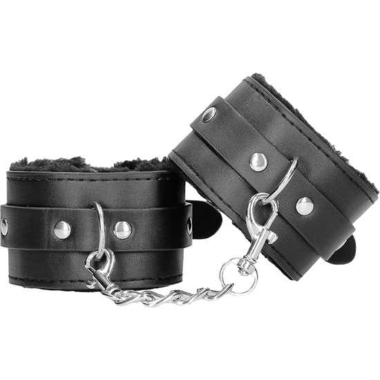 PLUSH BONDED LEATHER HAND CUFFS - WITH ADJUSTABLE STRAPS image 4