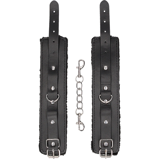 PLUSH BONDED LEATHER HAND CUFFS - WITH ADJUSTABLE STRAPS image 5
