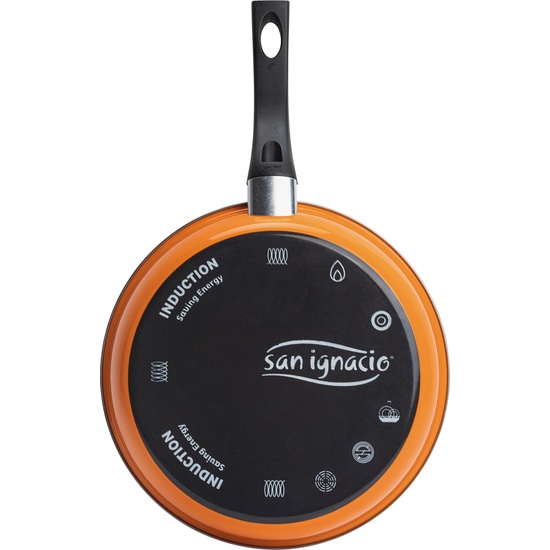 SARTEN 18 CM SAN IGNACIO VALENCIA DE ACERO AL CARBONO EN COLOR NARANJA image 3
